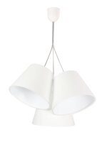Pendelleuchte Esstisch Wohnzimmerlampe Wei&szlig; Stoff