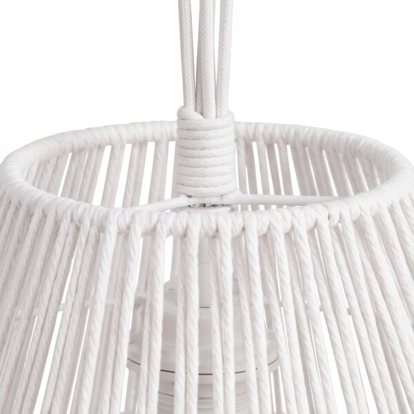 LED Akku Hängelampe dimmbar Weiß IP54 3000K Ø40cm 20h