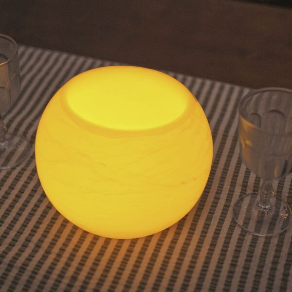 LED Akku Tischlampe Wachs dimmbar IP44 3000 K H:20 cm