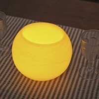 LED Akku Tischlampe Wachs dimmbar IP44 3000 K H:20 cm
