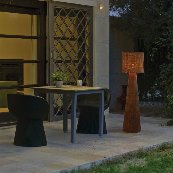 Stehlampe Rattan Natur Outdoor IP54 E27 137 cm Garten