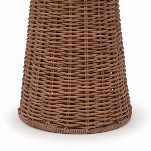 LED Akku Tischlampe dimmbar 3000 K IP54 Outdoor Rattan