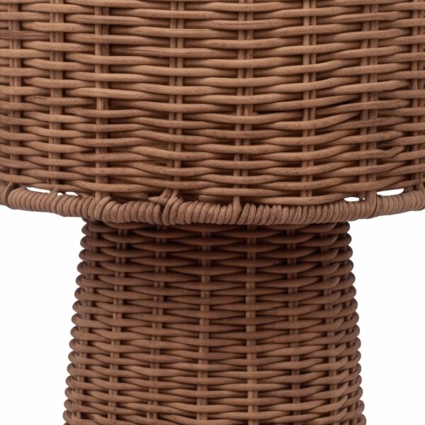 Tischleuchte Rattan IP54 Terrasse Garten E27 H:38 cm