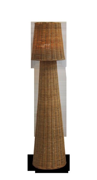 LED Akku Stehlampe dimmbar IP54 3000 K 109 cm Rattan