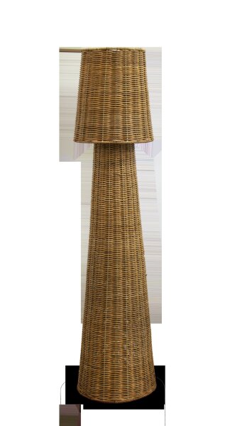 Stehlampe Rattan Natur E27 IP54 109 cm Garten Außen