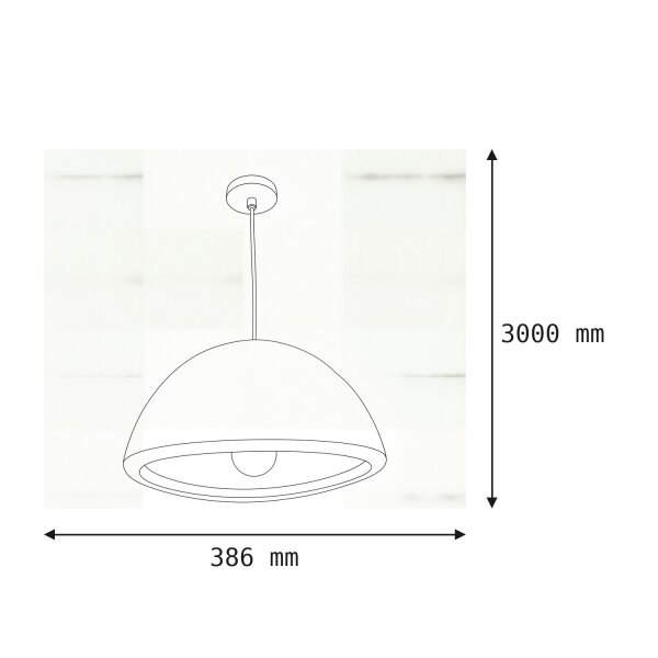 Pendelleuchte Außen Weiß E27 IP44 Ø38 cm rund Terrasse
