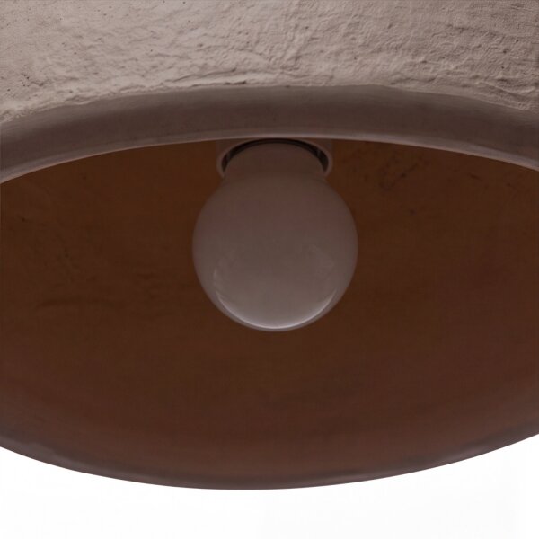 Hängelampe Außen Beige E27 IP44 Ø38 cm rund Terrasse