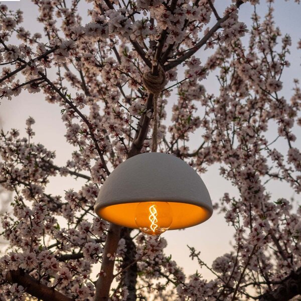 LED Akku Hängelampe Außen Beige dimmbar IP54 Ø38 cm 20h