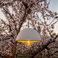 LED Akku Hängelampe Außen Beige dimmbar IP54...