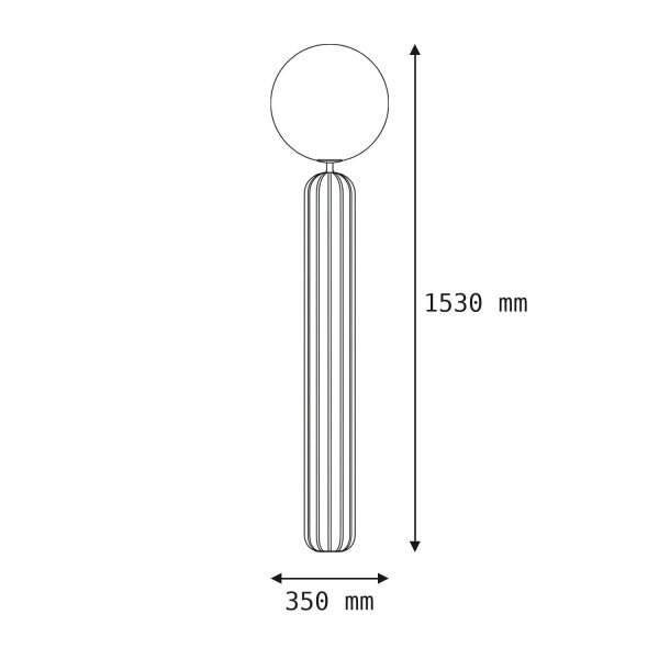 LED Akku Stehlampe dimmbar Senfgelb IP54 3000 K 153 cm