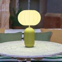 LED Akku Tischleuchte Solar dimmbar Olivgr&uuml;n IP65 3000K