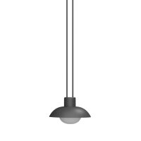 LED Akku H&auml;ngelampe dimmbar Anthrazit IP54 3000K &Oslash;20cm