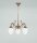 Kronleuchter Echt-Messing Glas E27 L:55 cm blendarm