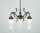 Kronleuchter Antik Messing Glas Wei&szlig; E27 L:55 cm edel