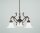 Kronleuchter Antik Messing Glas Wei&szlig; E27 L:62 cm edel