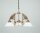 Kronleuchter Messing Opal Glas E27 L:66 cm wohnlich