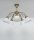 Deckenlampe Messing Glas Wei&szlig; E27 L:72 cm wohnlich