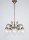 Kronleuchter Messing Glas Blau E27 56 cm blendarm