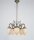 Kronleuchter Messing Glas Elfenbein E27 L:56 cm edel