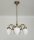 Kronleuchter Messing Opal Glas E27 L:54 cm stilvoll