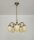 Kronleuchter Messing Glas Elfenbein E27 L:54 cm edel