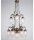 Kronleuchter Messing Glas Wei&szlig; Matt E27 L:61 cm edel