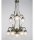 Kronleuchter Messing Glas Wei&szlig; Matt E27 L:64 cm fein