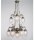 Kronleuchter Messing Glas Wei&szlig; Matt E27 L:66 cm edel