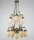 Kronleuchter Messing Glas Elfenbein E27 L:66 cm fein