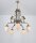 Kronleuchter Messing Glas Elfenbein E27 L:78 cm edel
