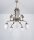 Kronleuchter Messing Opal Glas E27 L:78 cm wohnlich