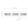 LED Wandlampe Badezimmer B: 63,1 cm Chrom IP44 Glas Metall