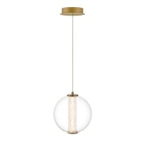 LED H&auml;ngeleuchte rund &Oslash; 22 cm 3000 K Metall Glas Kugel
