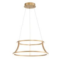 Pendelleuchte LED rund D: 51 cm Metall in Gold geb&uuml;rstet