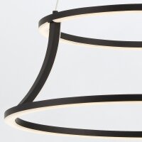 LED Hängeleuchte Schwarz Ø 52 rund Modern...