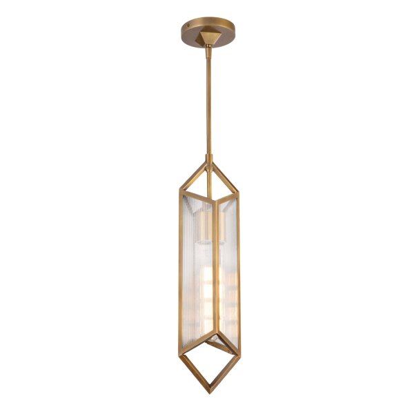 Hängelampe Metall Glas 13 cm breit H: max. 168,2 cm E27