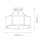 Deckenlampe Metall Glas 45,7 cm breit in Messing Antik