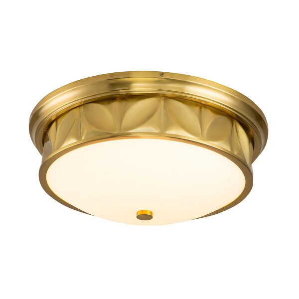 Deckenlampe Bad Metall Glas Ø 44,5 cm rund IP44 E27 Modern