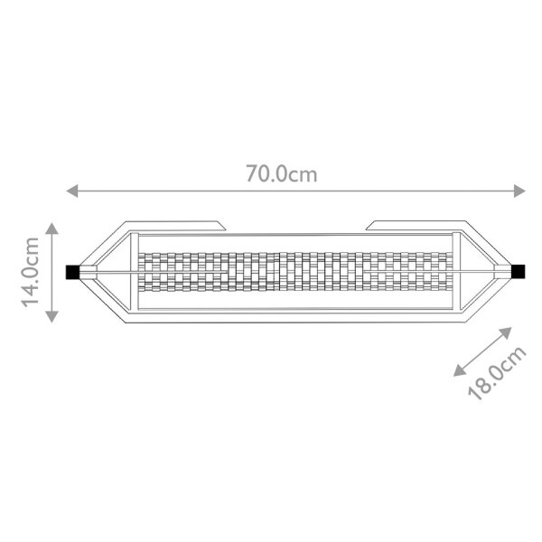 LED Badlampe Chrom 70 cm lang Metal Glas 3000 K IP44