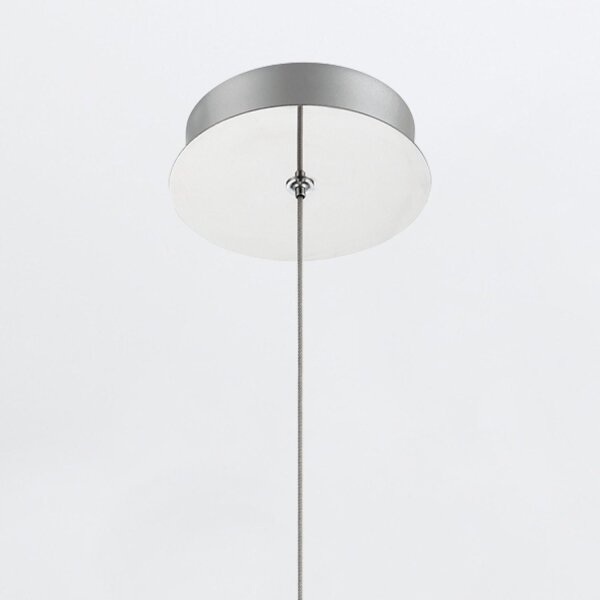 Hängelampe LED Metall Glas in Chrom B: 15 cm schmal