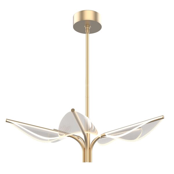 LED Hängelampe in Messing B: 78,7 cm H: max. 143,2 cm Modern