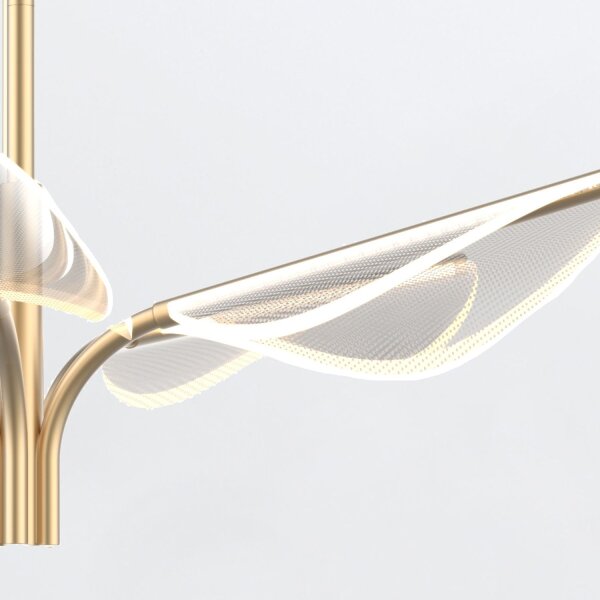 LED Hängelampe in Messing B: 78,7 cm H: max. 143,2 cm Modern