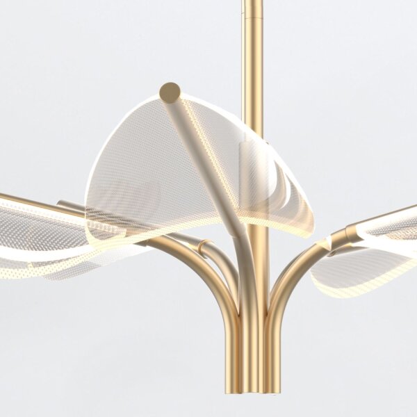 LED Hängelampe in Messing B: 78,7 cm H: max. 143,2 cm Modern