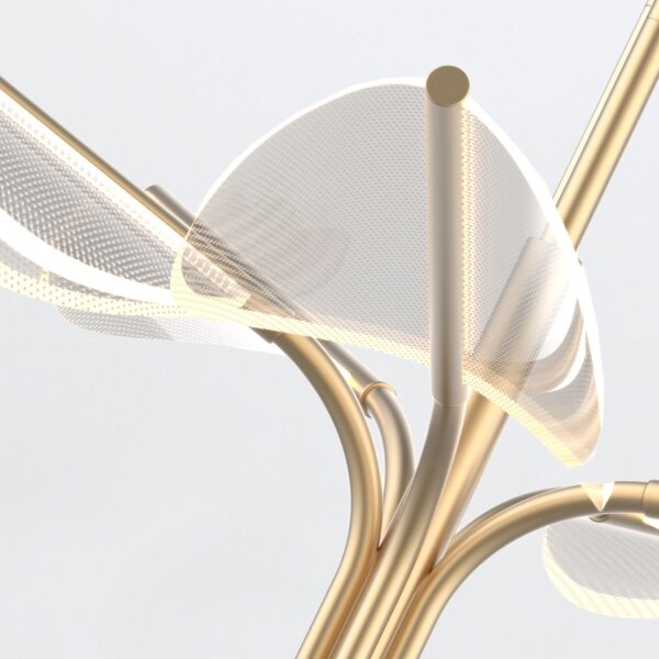 LED Hängelampe in Messing B: 78,7 cm H: max. 143,2 cm Modern