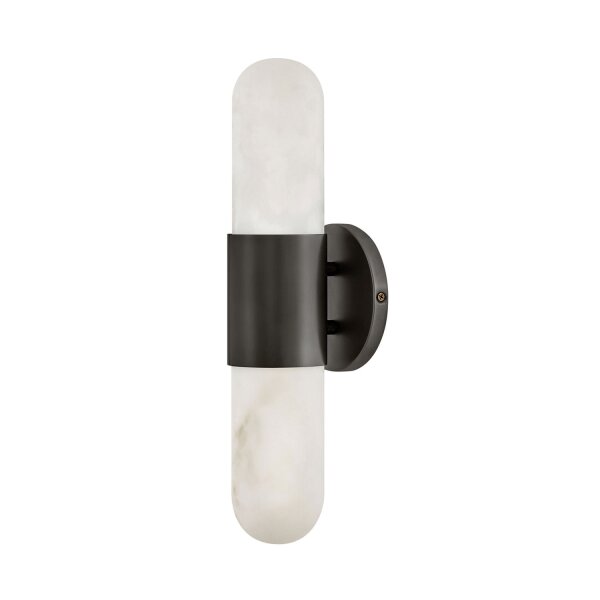 LED Wandlampe Bad IP44 3000 K 1530 lm H: 40,6 cm Schwarz Weiß