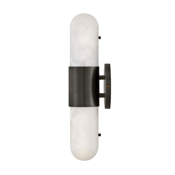 LED Wandlampe Bad IP44 3000 K 1530 lm H: 40,6 cm Schwarz Weiß