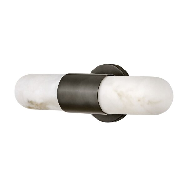 LED Wandlampe Bad IP44 3000 K 1530 lm H: 40,6 cm Schwarz Weiß