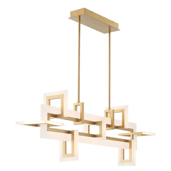 Hängeleuchte LED Metall in Gold B: 122,8 cm Modern Design