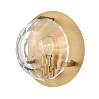 Wandlampe Metall Glas Ø 22 cm rund E14 in Messing...