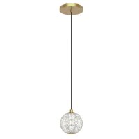 LED Pendelleuchte Kugelschirm &Oslash; 11,1 cm in Messing 3000K